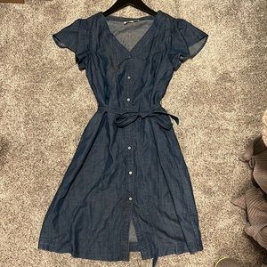 Denim wrap dress